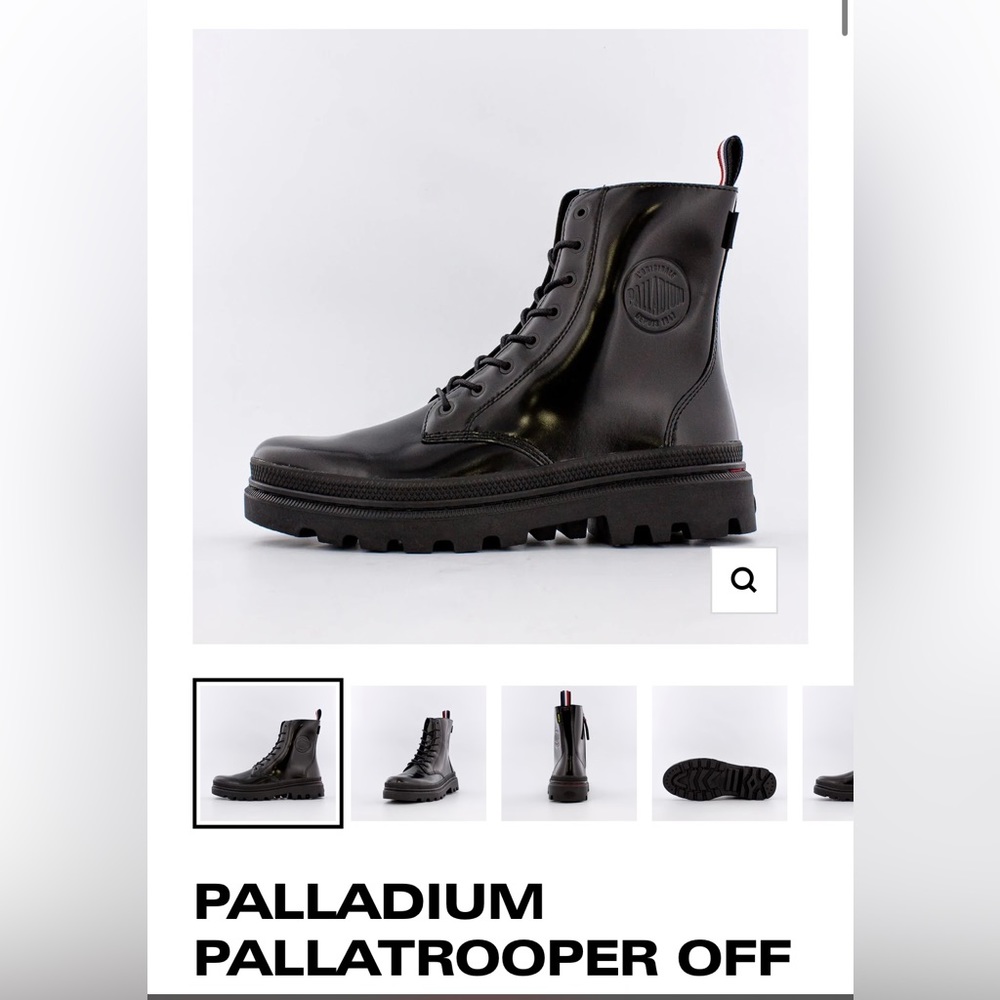 Brand new in box Palladium Pallatrooper leather boots size 10.5(men’s)